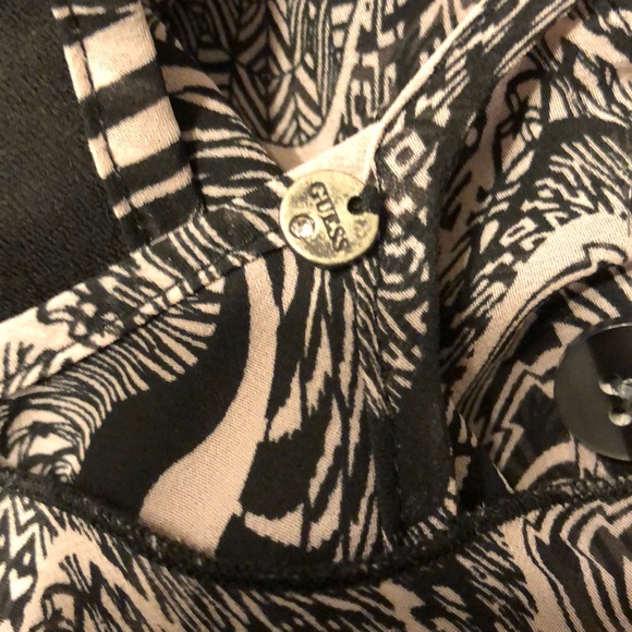 Ruffle front open back black and white tank - Picture 8 of 8